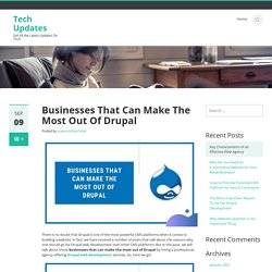 Businesses That Can Make The Most Out Of Drupal
