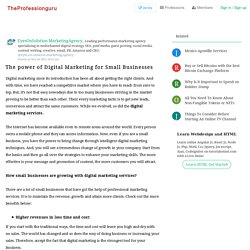 The power of Digital Marketing for Small Businesses - TheProfessionguru