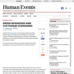 Green Businesses and Cut-Throat Economies