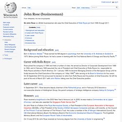 John Rose - Rothchilds Top Man - Wiki