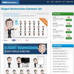 Elegant Businessman Character Set