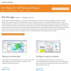 Esri Maps for SAP BusinessObjects