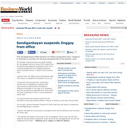 Sandiganbayan suspends Jinggoy from office