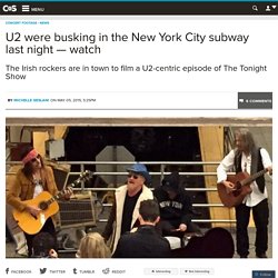 U2 were busking in the New York City subway last night — watch