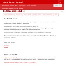 Ayuda en la búsqueda de empleo en innovación