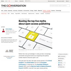 Busting the top five myths about open access publishing