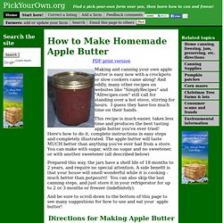 How to make apple butter - easily!