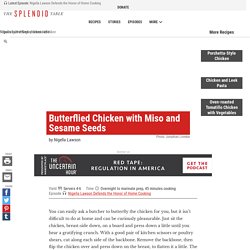 Butterflied Chicken with Miso and Sesame Seeds