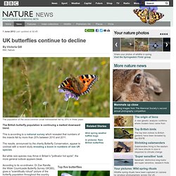 BBC Nature - UK butterflies continue to decline