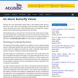 All About Butterfly Valves