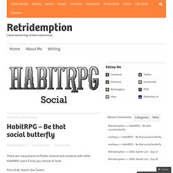 HabitRPG – Be that social butterfly