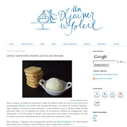Un dejeuner de soleil: Lemon buttermilk sherbet and its shortbreads