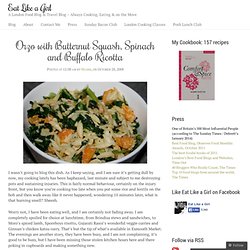 Orzo with Butternut Squash, Spinach and Buffalo Ricotta