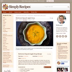 Butternut Squash Apple Soup Recipe