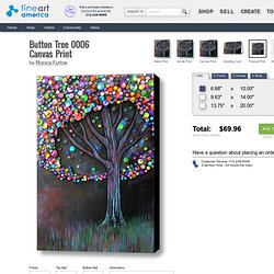 Button Tree 0006 Stretched Canvas Print / Canvas Art By Monica Furlow