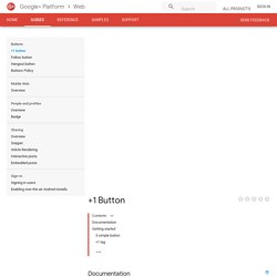+1 Button - Google+ Platform