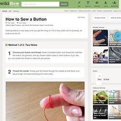 How to Sew a Button: 14 steps (with pictures)