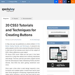 20 CSS3 Tutorials and Techniques for Creating Buttons