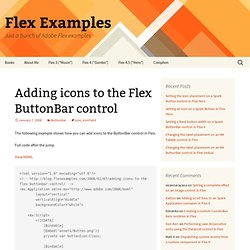 Adding icons to the Flex ButtonBar control