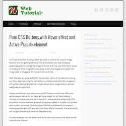 Pure CSS Buttons with Hover effect and Active Pseudo-element