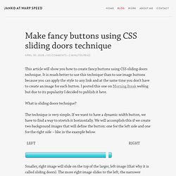 Make fancy buttons using CSS sliding doors technique