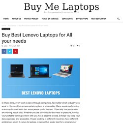 Buy Best Lenovo Laptops for All your needs - Buy Me Laptops