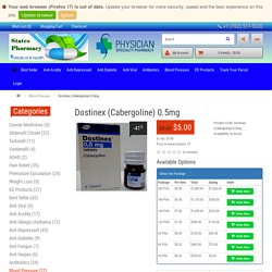 Buy Dostinex Cabergoline 0.5mg in USA
