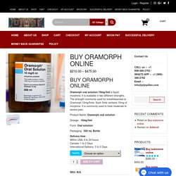 Buy Oramorph Online at Pijnpillen