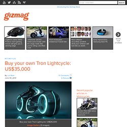 Buy your own Tron Lightcycle: US$35,000