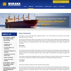 Ship Processing Testimonials Wirana