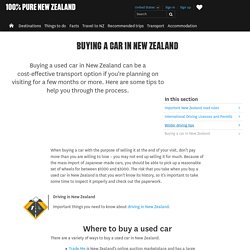 Buying a car in New Zealand