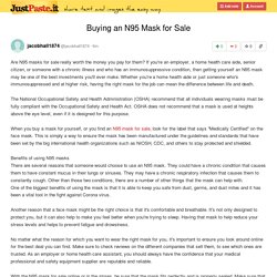 Buying an N95 Mask for Sale