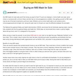 Buying an N95 Mask for Sale