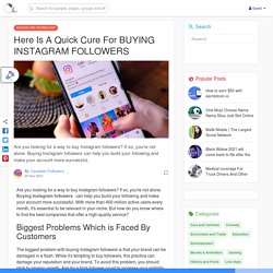 Here Is A Quick Cure For BUYING INSTAGRAM FOLLOWERS
