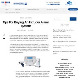 Tips For Buying An Intruder Alarm System