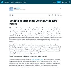 What to keep in mind when buying N95 masks: jacobhall — LiveJournal