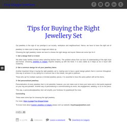 Tips for Buying the Right Jewellery Set