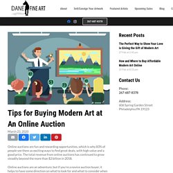 Tips for Buying Modern Art at An Online Auction
