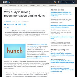 Why eBay is buying recommendation engine Hunch