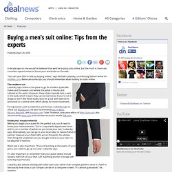 Buying a men's suit online: Tips from the experts