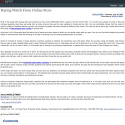 Buying Watch From Online Store