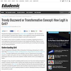 Trendy Buzzword or Transformative Concept: How Legit is Grit?