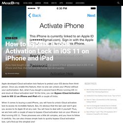 How to Bypass iCloud Activation Lock in iOS 11 on iPhone and iPad