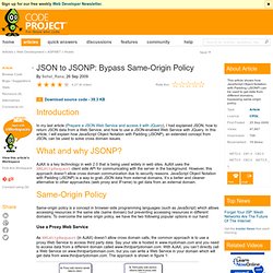 JSON to JSONP: Bypass Same-Origin Policy