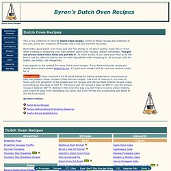 Byron&#039;s Dutch Oven Recipes
