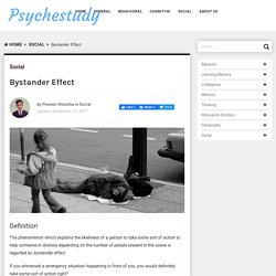 Online sources including the causes and examples of the Bystander Effect