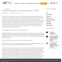 The Bystander Effect in Sexual Assault Cases - AIF
