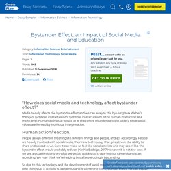 Bystander effect: an impact of social media and education: [Essay Example], 1143 words GradesFixer