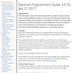 Byteman Programmer’s Guide, 3.0.10, Apr 27, 2017