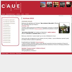 C.A.U.E. de Côte d'Or - Archives 2010